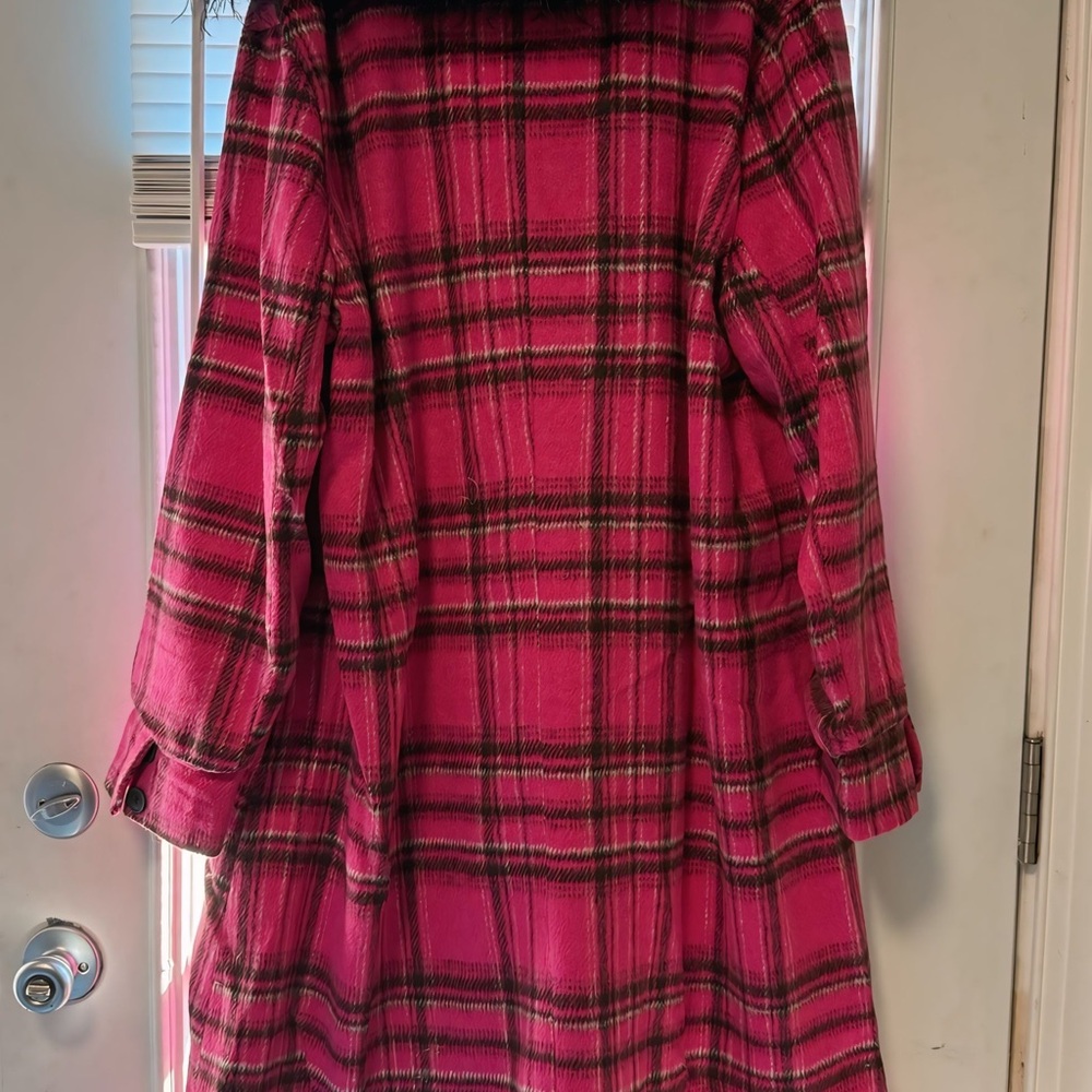 Pink and Black Plaid Trench Coat-Fashion Nova - Picture 5 of 9